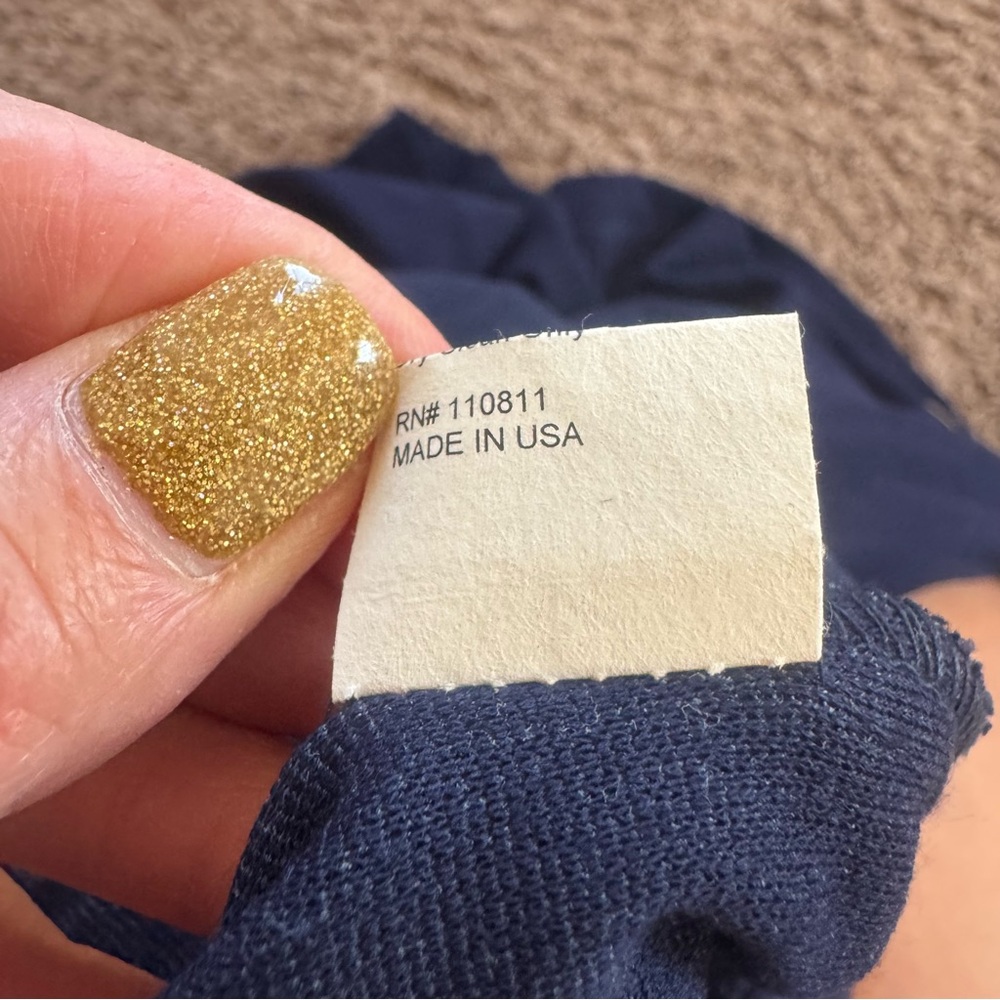 YOANA BARASCHI Navy Blue Knit Midi Skirt Sailor Anchor Gold Buttons Size M - Picture 10 of 14